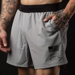 Men's Training Shorts - Gray -Fashion Trend Clothing Store BlankPoster 2000x2000 GS5581GSTrainingShortsMen s Gray 4