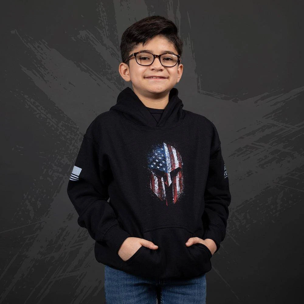 Youth American Spartan Hoodie - Black 3 Youth American Spartan Hoodie - Black