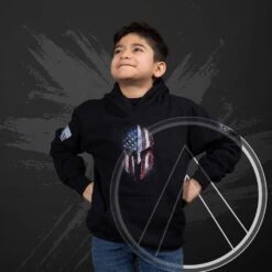 Youth American Spartan Hoodie - Black 8 Youth American Spartan Hoodie - Black -Fashion Trend Clothing Store BlankPoster 2000x2000 GS5697YouthAmericanSpartanHoodie Black 2