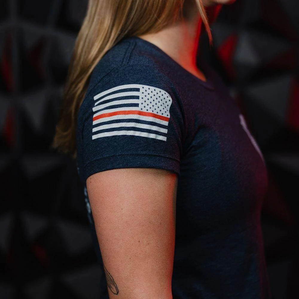 Women's Wherever Flames May Rage Slim Fit T-Shirt - Midnight Navy 9 Women's Wherever Flames May Rage Slim Fit T-Shirt - Midnight Navy - Image 7