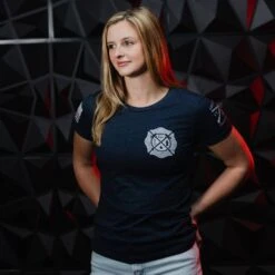 Women's Wherever Flames May Rage Slim Fit T-Shirt - Midnight Navy 17 Women's Wherever Flames May Rage Slim Fit T-Shirt - Midnight Navy -Fashion Trend Clothing Store BlankPoster 2000x2000 GS5717WomensWhereverFlamesMayRageSlimFit MidnightNavy 2