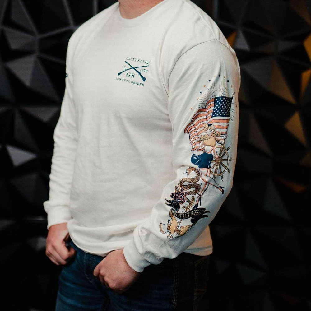 Nautical Pinup Long Sleeve - White 7 Nautical Pinup Long Sleeve - White - Image 5