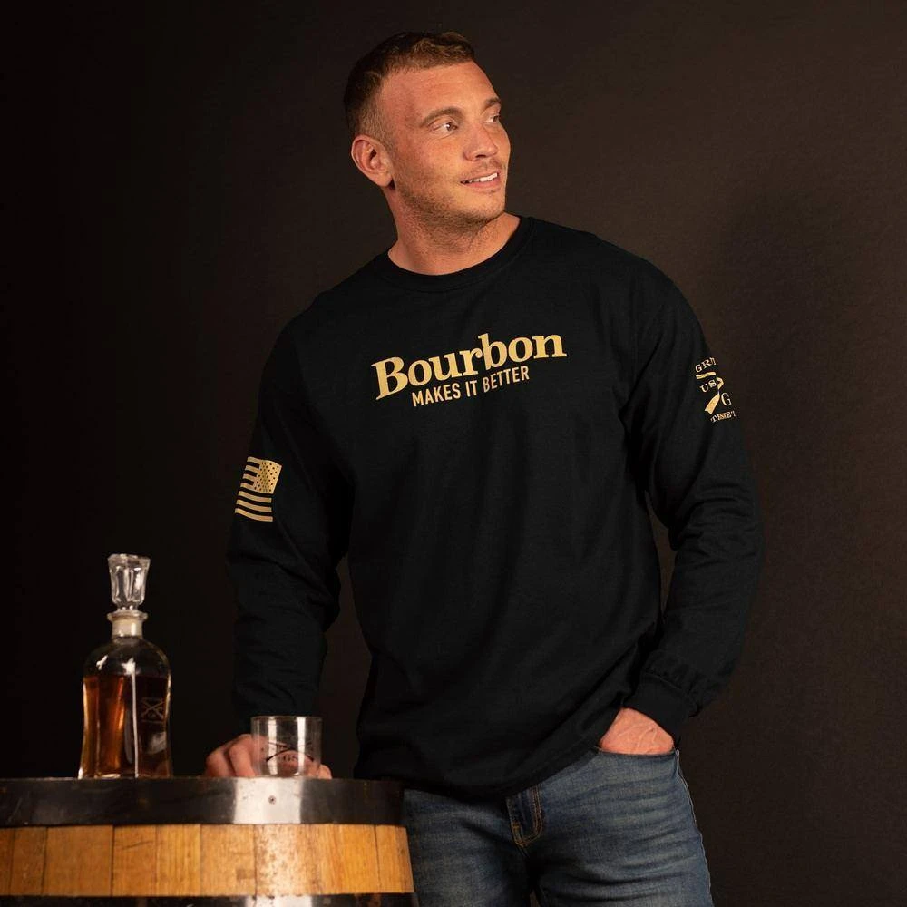Bourbon Makes It Better Long Sleeve - Black 4 Bourbon Makes It Better Long Sleeve - Black - Image 2