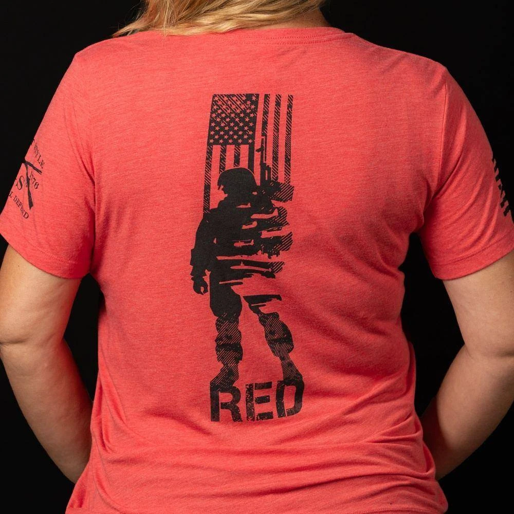 Women's R.E.D. All Forces Relaxed Fit Tee - Red 7 Women's R.E.D. All Forces Relaxed Fit Tee - Red - Image 5
