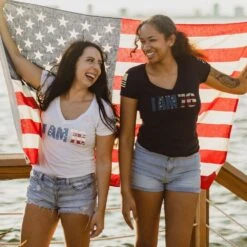 Women's I AM 76 V-Neck - White -Fashion Trend Clothing Store BlankPoster 2000x2000 GS6023IAM76V Neck White 2