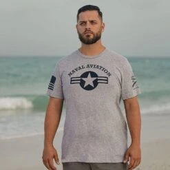 USN - Naval Aviation T-Shirt - Athletic Grey -Fashion Trend Clothing Store BlankPoster 2000x2000 GSNV0058 USN NavalAviation min