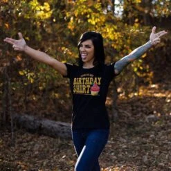 Women's This Is My Birthday Slim Fit T-Shirt - Black -Fashion Trend Clothing Store BlankPoster 2000x2000 GS5876Women sThisisMyBirthdayShirt