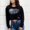 Women's Vintage American Long Sleeve Cropped T-Shirt - Black -Fashion Trend Clothing Store BlankPoster 2000x2000 copy22GS5223 VintageAmericanLongSleeveCroppedTee Black