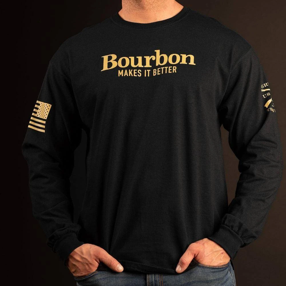 Bourbon Makes It Better Long Sleeve - Black 6 Bourbon Makes It Better Long Sleeve - Black - Image 4