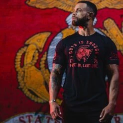 USMC - First In T-Shirt - Black -Fashion Trend Clothing Store BlankPoster 2000x2000 copy2GSMC0106USMCFirstIn 1