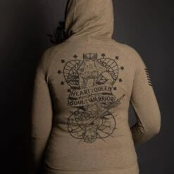 Women's Heart And Soul Of A Warrior Full-Zip Hoodie - Military Green