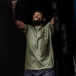 F*ck Death T-Shirt - Military Green -Fashion Trend Clothing Store BlankPoster 2000x2000 copy33 DefinedByDiscipline Campaign3 GS5251