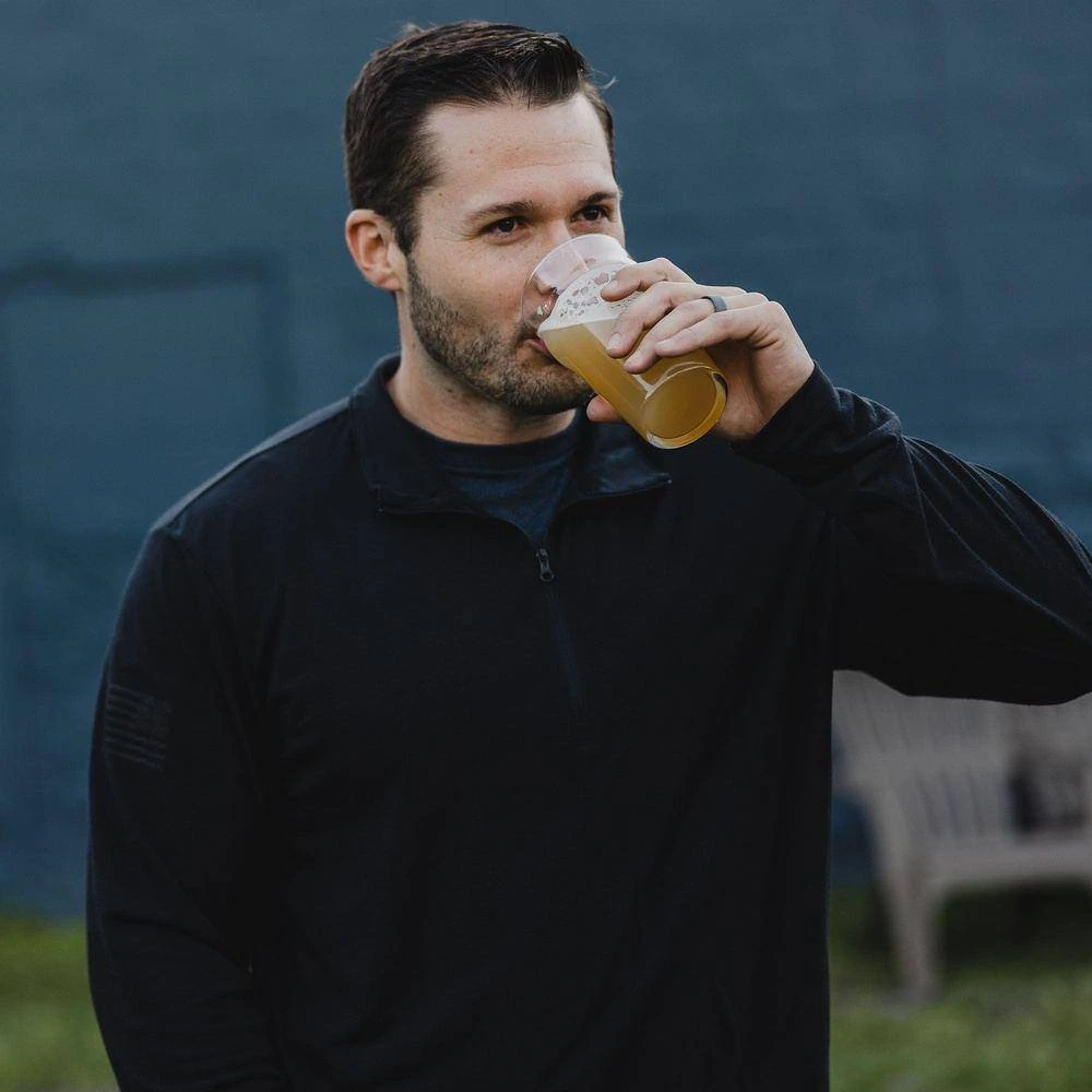 Men's This We'll Defend Triblend 1/4 Zip Pullover - Black 14 Men's This We'll Defend Triblend 1/4 Zip Pullover - Black - Image 12