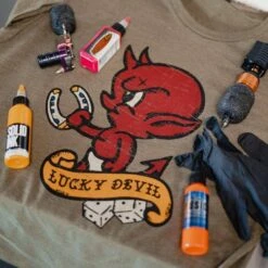 Lucky Devil T-Shirt - Military Green 11 Lucky Devil T-Shirt - Military Green -Fashion Trend Clothing Store BlankPoster 2000x2000 copy3GS5790LuckyDevil MilGreen