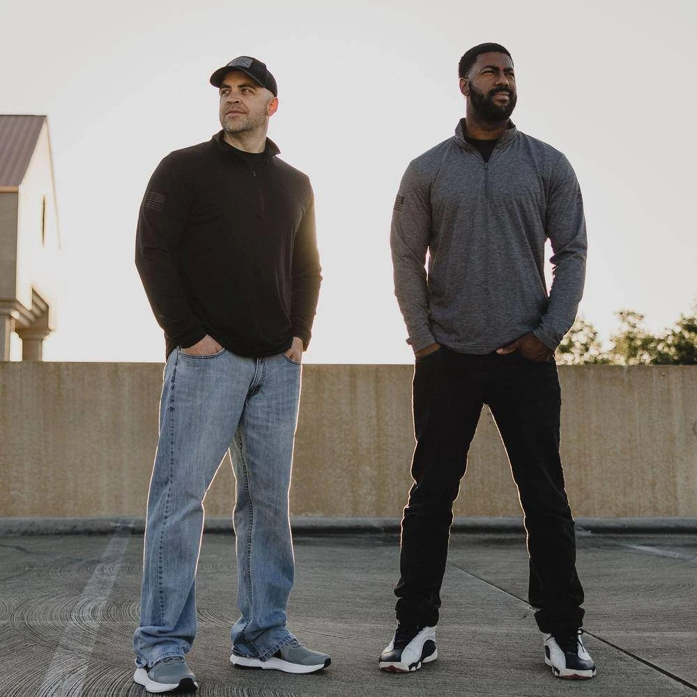 Men's This We'll Defend Triblend 1/4 Zip Pullover - Black 11 Men's This We'll Defend Triblend 1/4 Zip Pullover - Black - Image 9