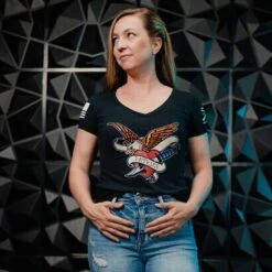 Women's Patriot Ink V-Neck - Black -Fashion Trend Clothing Store BlankPoster 2000x2000 copy4GS5794Women sPatriotInkV Neck Black