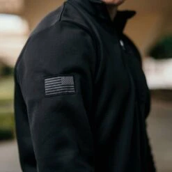 Men's 1/2 Zip Waffle Top - Black -Fashion Trend Clothing Store BlankPoster 2000x2000 copy4 GS5312 GruntStyle1 2ZipWaffleTop Black 1