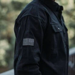 Men's Lightweight Field Shacket - Black -Fashion Trend Clothing Store BlankPoster 2000x2000 copy5 1GS5677LightweightFieldShacket Black