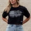 Women's Vintage American Cropped T-Shirt- Black -Fashion Trend Clothing Store BlankPoster 2000x2000 copy5GS5219 VintageAmericanCroppedTee