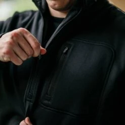 Men's 1/2 Zip Waffle Top - Black -Fashion Trend Clothing Store BlankPoster 2000x2000 copy5 GS5312 GruntStyle1 2ZipWaffleTop Black