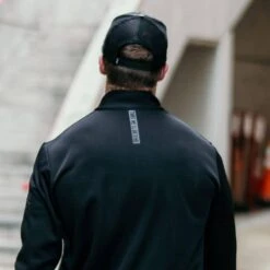 Men's 1/2 Zip Waffle Top - Black -Fashion Trend Clothing Store BlankPoster 2000x2000 copy6 GS5312 GruntStyle1 2ZipWaffleTop Black