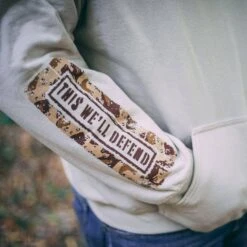 This We'll Defend Sleeve Hoodie - Desert Camo -Fashion Trend Clothing Store BlankPoster 2000x2000 copy7 GS5194 ThisWe llDefendSleeveDesertCamoHoodie