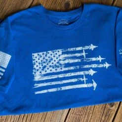 By Air Flag T-Shirt - Blue -Fashion Trend Clothing Store BlankPoster 2000x2000 copy8 3SeaLandAir min