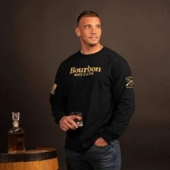 Bourbon Makes It Better Long Sleeve - Black 9 Bourbon Makes It Better Long Sleeve - Black -Fashion Trend Clothing Store BlankPoster 2000x2000 copyGS5834BourbonMakesItBetterLS Black