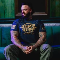 Seasoned Veteran T-Shirt - Midnight Navy -Fashion Trend Clothing Store BlankPoster 2000x2000 copyGS5941SeasonedVeteran MidnightNavy