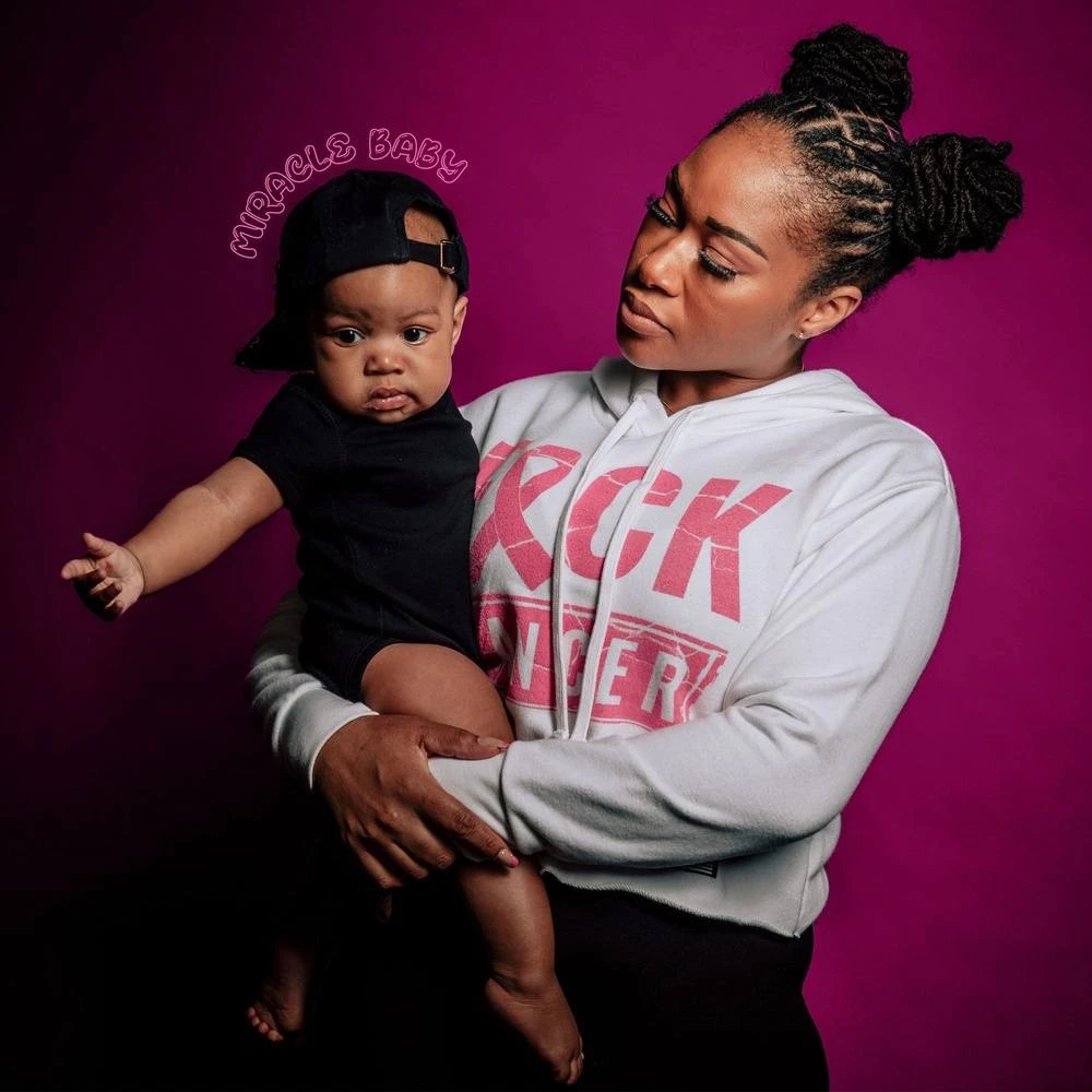 Women's F*ck Cancer Cropped Hoodie - White 6 Women's F*ck Cancer Cropped Hoodie - White - Image 4