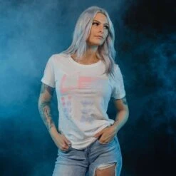 Women's Love Of Country Ombre T-Shirt - White -Fashion Trend Clothing Store BlankPoster 2000x2000 copy GS5426LoveofCountryOmbre White