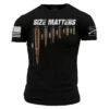 Size Matters T-Shirt - Black -Fashion Trend Clothing Store GS2563 STANDARD WEB READY front