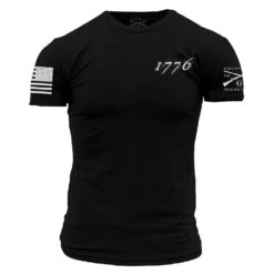 1776 Flag Tee - Black -Fashion Trend Clothing Store GS2610 STANDARD WEB READY front