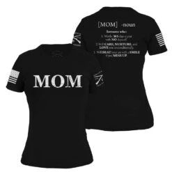 Women's Mom Defined T-Shirt - Black -Fashion Trend Clothing Store GS2782 Mom Defined WEB READY both