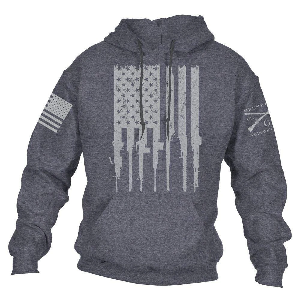 Rifle Flag 2.0 Hoodie- Dark Heather 3 Rifle Flag 2.0 Hoodie- Dark Heather