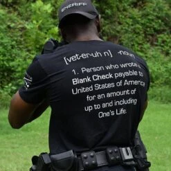 Blank Check Veteran T-Shirt - Black -Fashion Trend Clothing Store GS345 BlankCheck 01