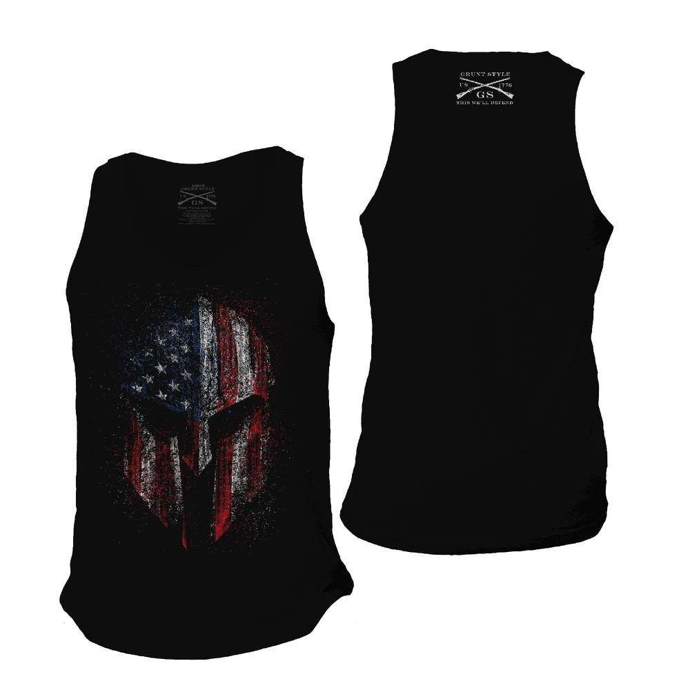 Men's American Spartan Tank - Black 4 Men's American Spartan Tank - Black - Image 2