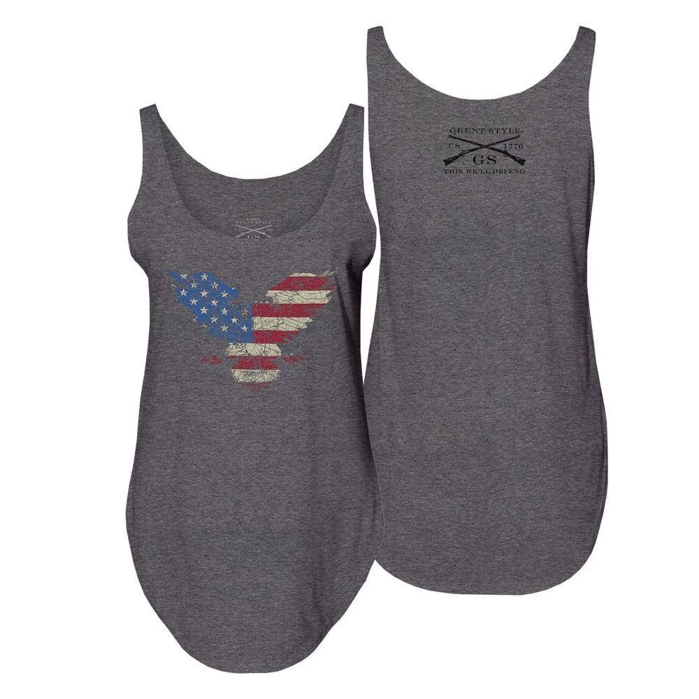 Women's Freagle Flowy Tank - Charcoal 4 Women's Freagle Flowy Tank - Charcoal - Image 2