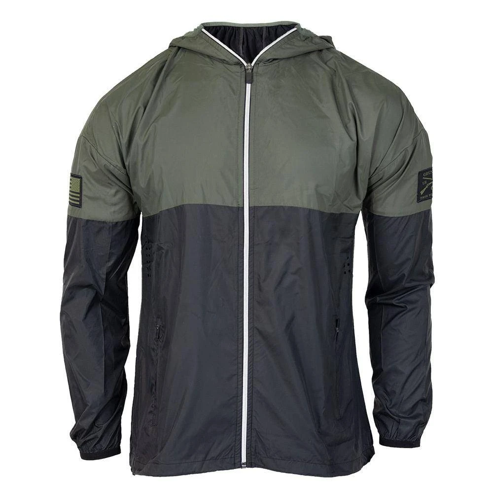 Grunt Style Windbreaker - Black & Olive 4 Grunt Style Windbreaker - Black & Olive - Image 2