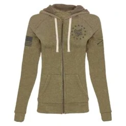 Women's Beautiful Badass Full Zip Hoodie - Military Green 8 Women's Beautiful Badass Full Zip Hoodie - Military Green -Fashion Trend Clothing Store GS4369 Women sBeautifulBadass FullZipHoodie STANDARD WEB READYF
