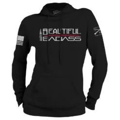 Women's Beautiful Badass Hoodie - Black 11 Women's Beautiful Badass Hoodie - Black -Fashion Trend Clothing Store GS4370 Women sBeautifulBadassHoodie Black STANDARD WEB READY