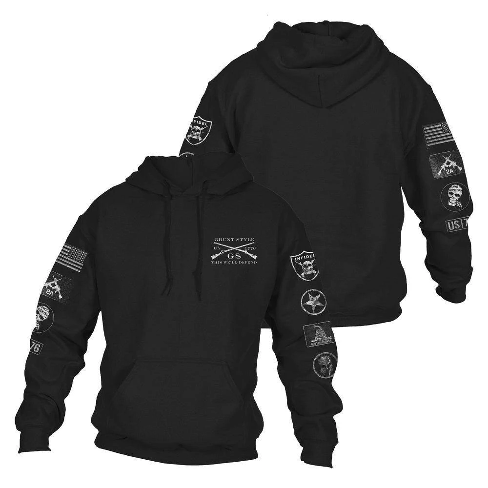 Grunt Style Patch Pullover Hoodie - Black 3 Grunt Style Patch Pullover Hoodie - Black