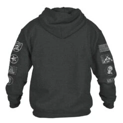 Patch Hoodie - Dark Heather -Fashion Trend Clothing Store GS4543 GruntStylePatchHoodie DarkHeather WEBREADYBACK