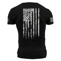 Veteran Flag T-Shirt - Black -Fashion Trend Clothing Store GS4755 STANDARD WEB READY back