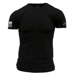 Veteran Flag T-Shirt - Black -Fashion Trend Clothing Store GS4755 STANDARD WEB READY front