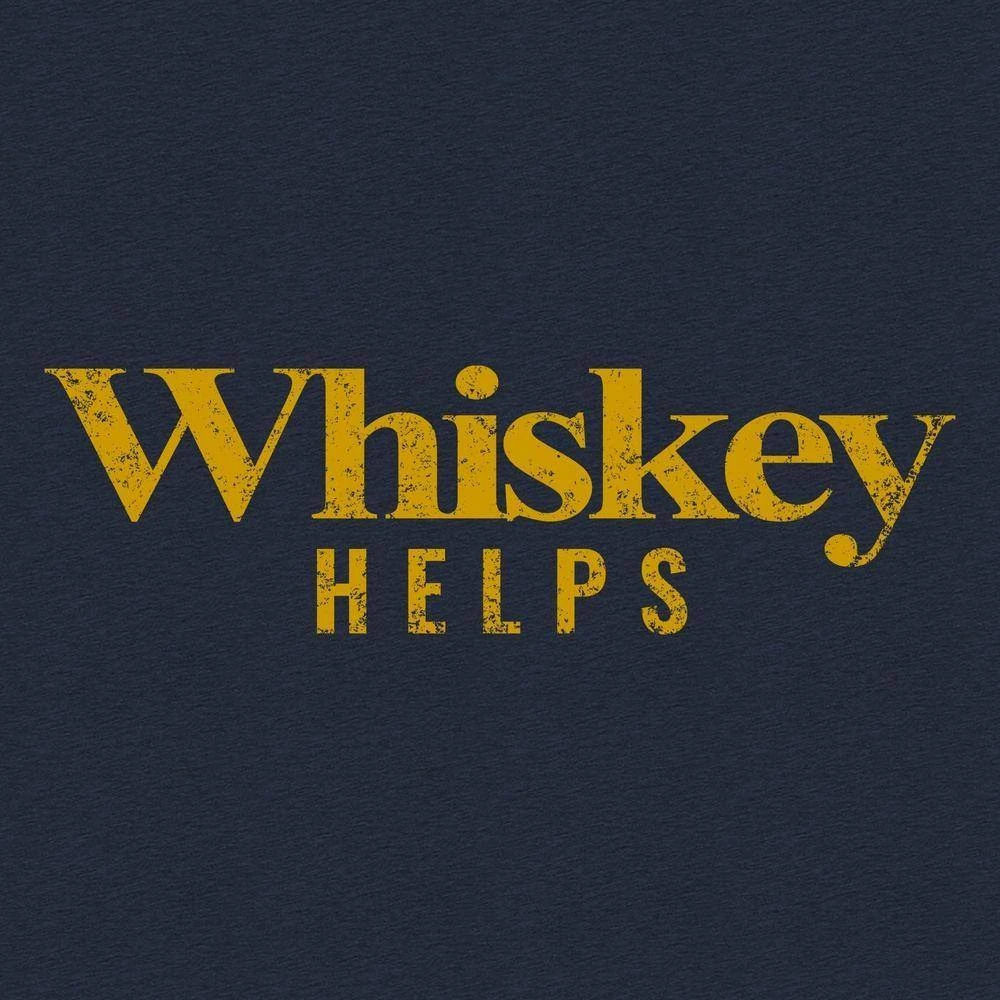 Whiskey Helps™T-Shirt - Midnight Navy 5 Whiskey Helps™T-Shirt - Midnight Navy - Image 3