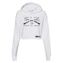 Women's Grunt Style Logo Cropped Hoodie - White -Fashion Trend Clothing Store GS4857 Women s Grunt Style Logo Cropped Hoodie White WEB READY