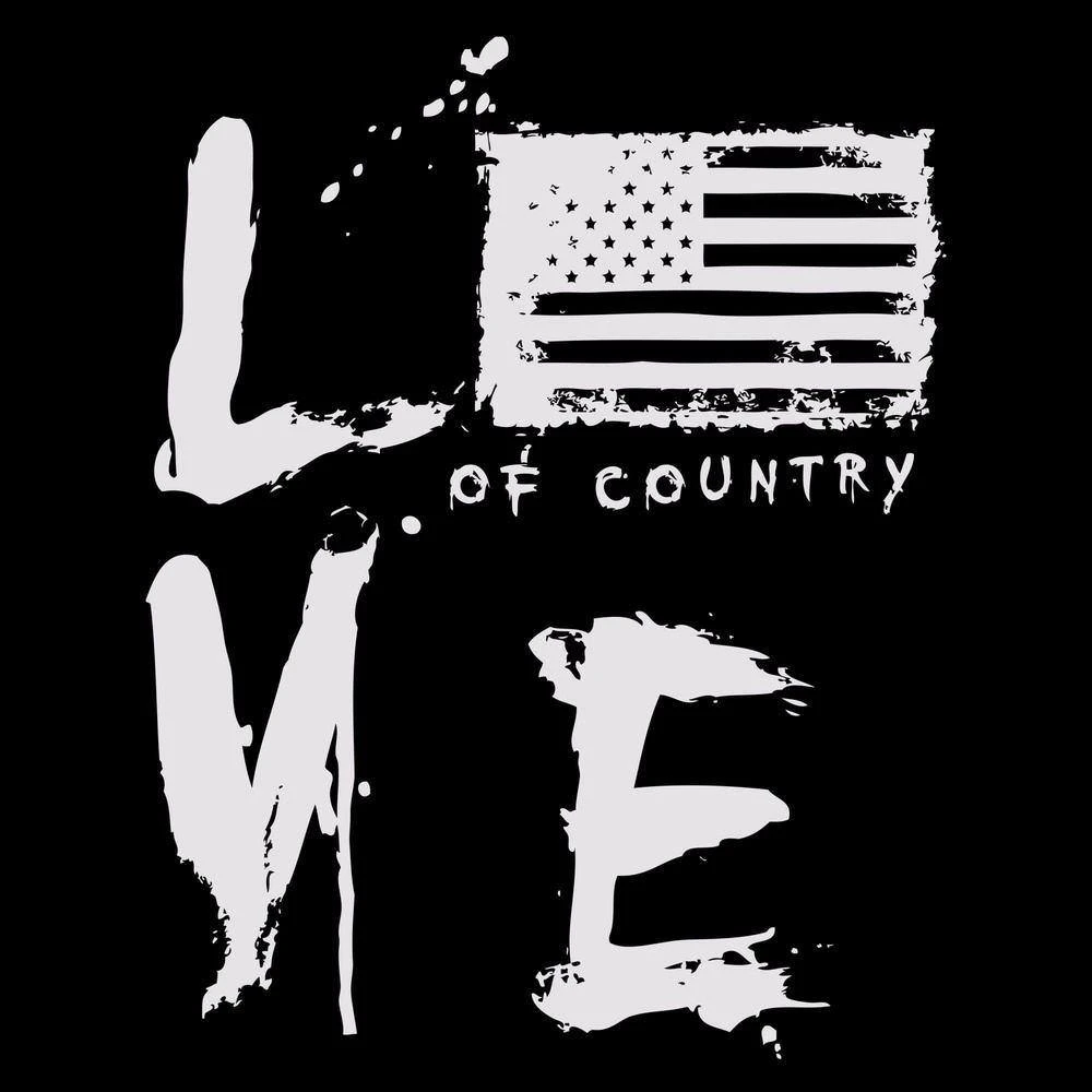 Women's Love Of Country V-Neck - Black 5 Women's Love Of Country V-Neck - Black - Image 3