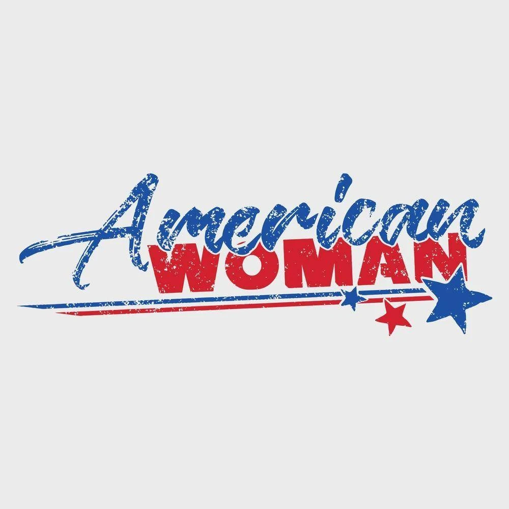 Women's American Woman V-Neck - White 6 Women's American Woman V-Neck - White - Image 4