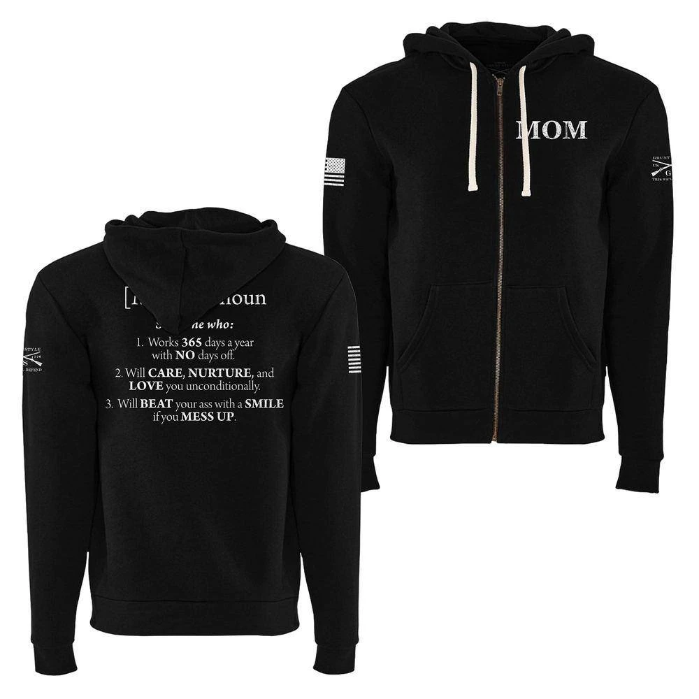 Women's Mom Defined Full-Zip Hoodie - Black 4 Women's Mom Defined Full-Zip Hoodie - Black - Image 2